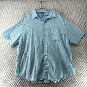 IZOD Saltwater Shirt Relaxed Button Up Lightweight Fishing Beachy ResortWear 2XL